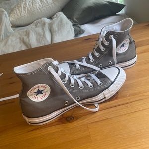 Charcoal Converse High Tops - Women's Size 7